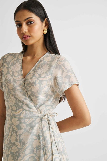 Maxi Florals Vintage Wrap Dress