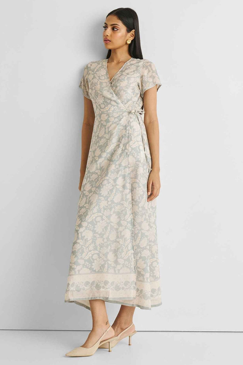 Maxi Florals Vintage Wrap Dress